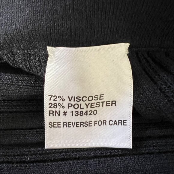 Carlisle Collection Womens Black Ribbed Knit Pants Lettuce Hem Cropped size S - Picture 9 of 12